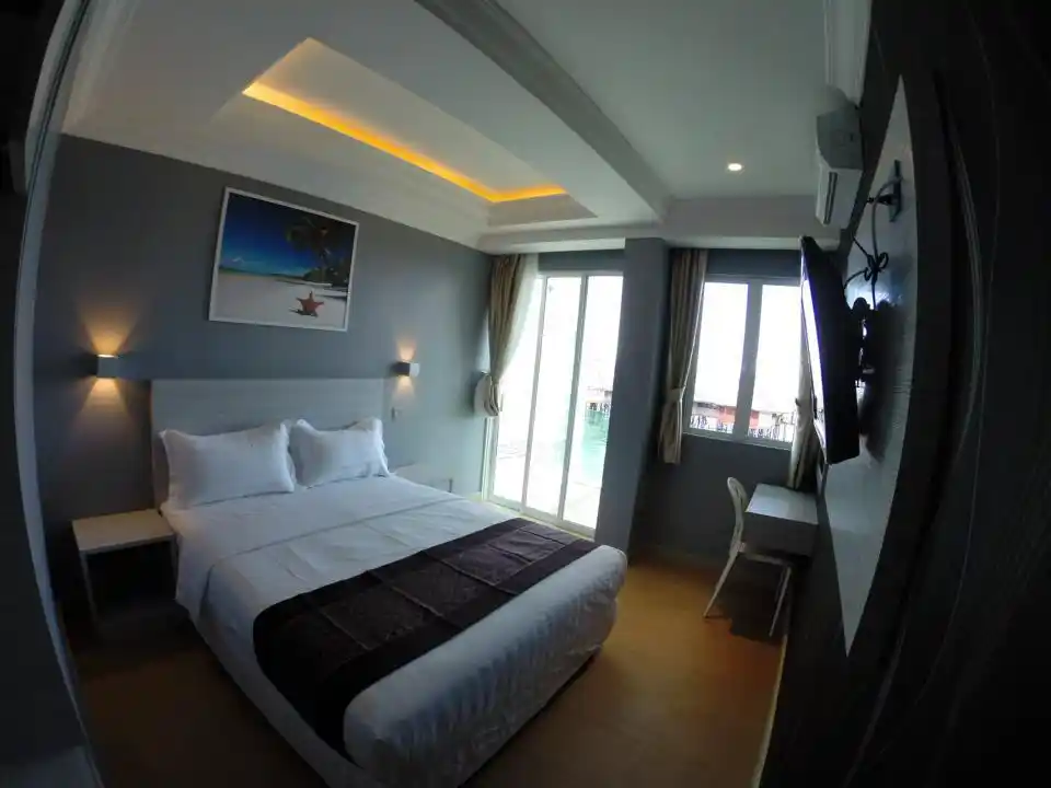Chambre standard avec vue sur la mer à l'Ocean Inn 3 de Semporna