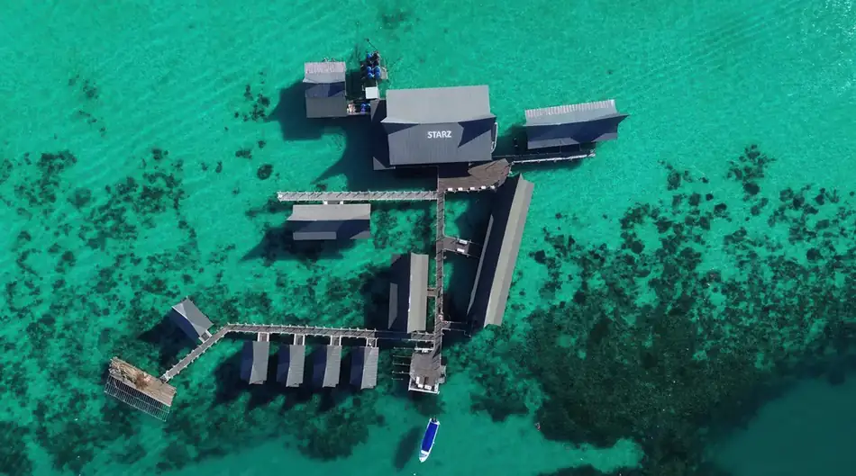 Aerial Drone View Starz Water Village Aerial drone view of the Starz Water Village layout