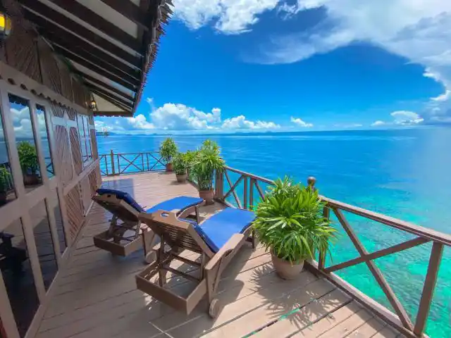 Deluxe Cottage water chalet at Sipadan Water Village.